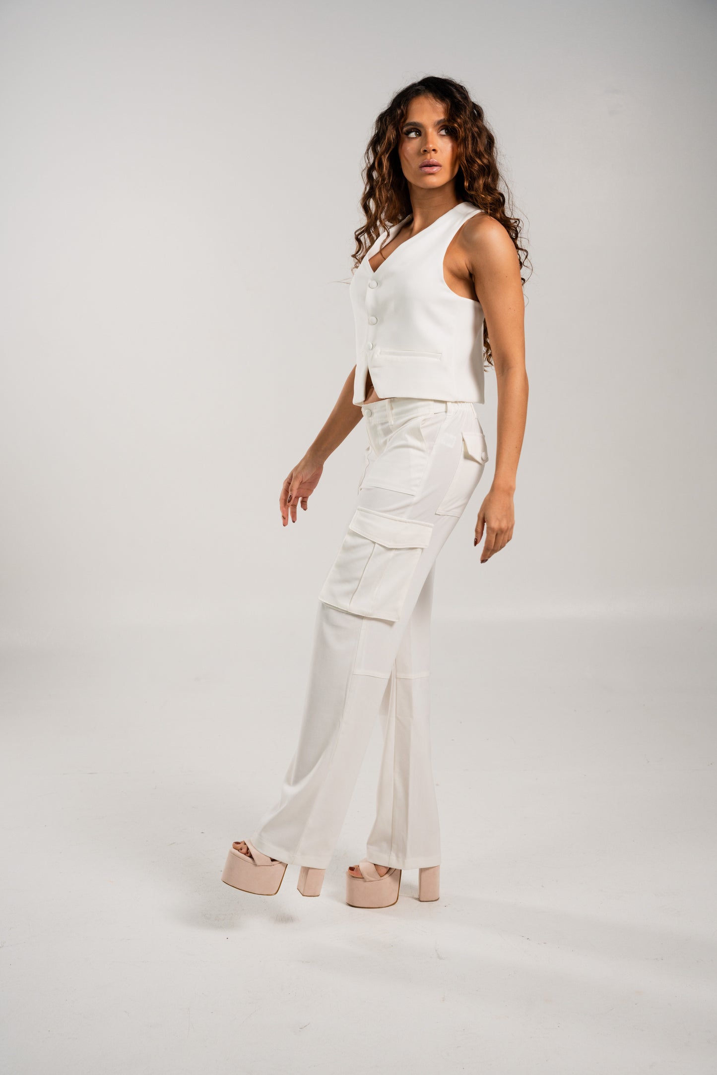 Elevé Crossed Vest Blanco