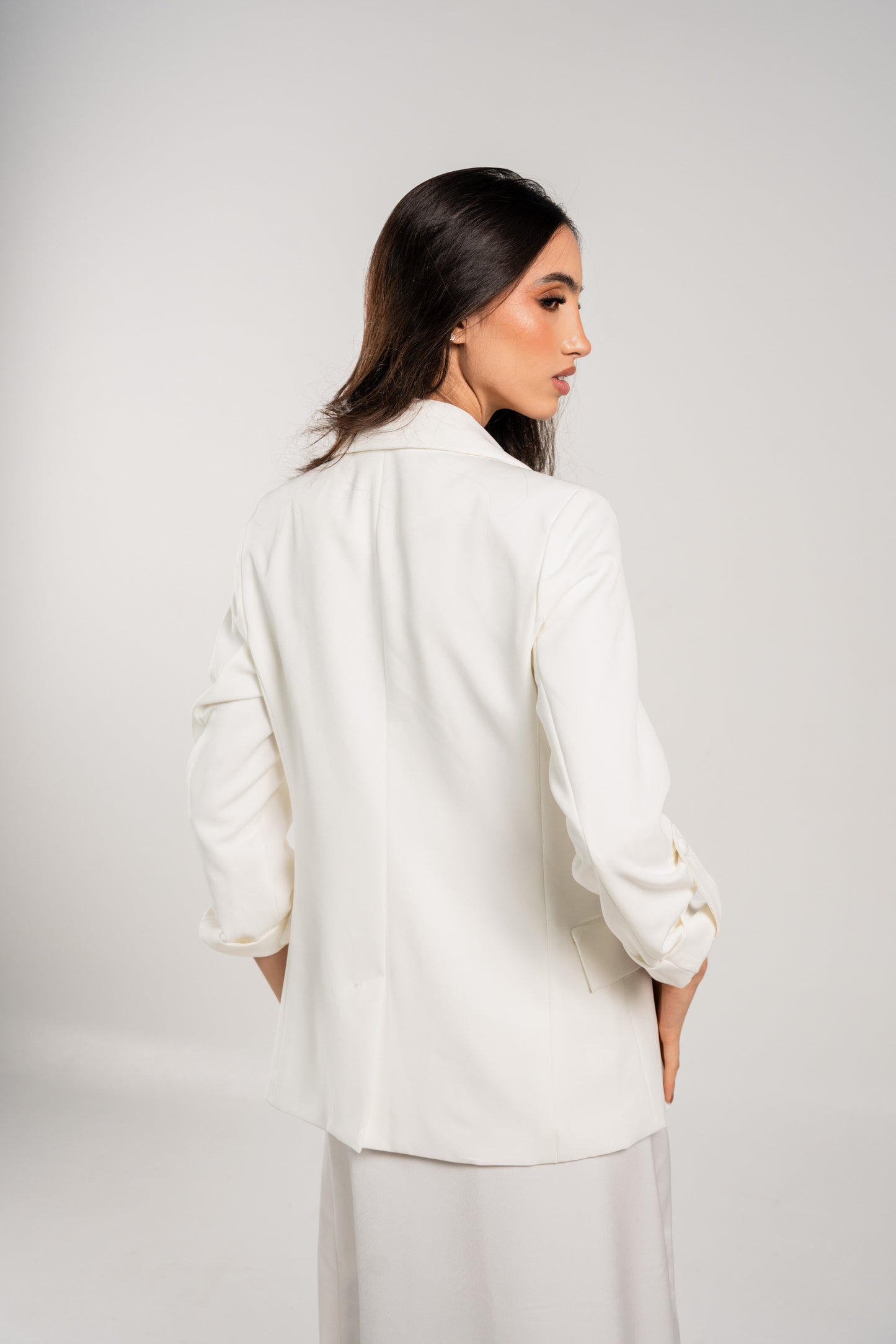 First Class Long Blazer Blanco