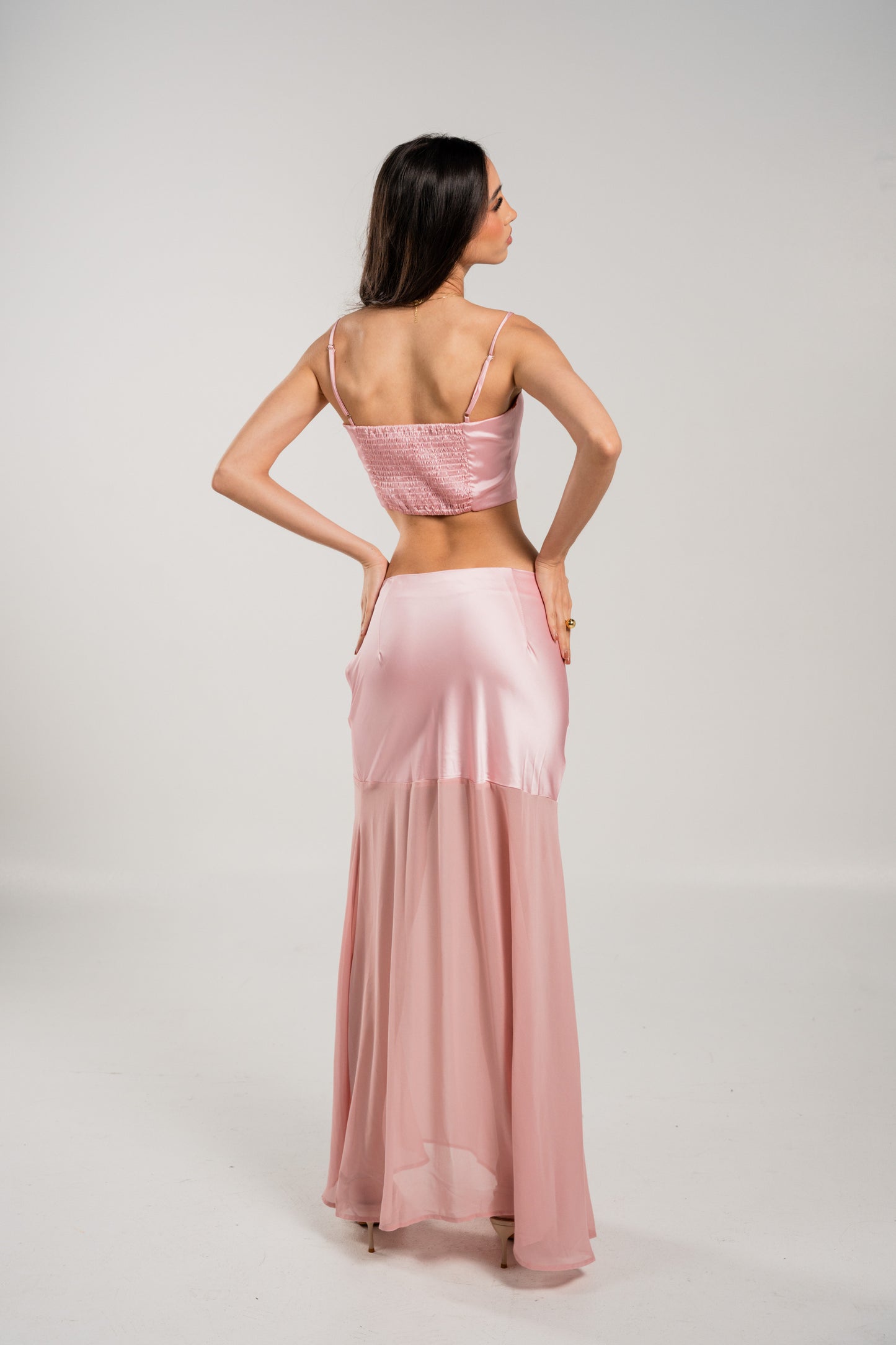 Satín Veil Set Rosa