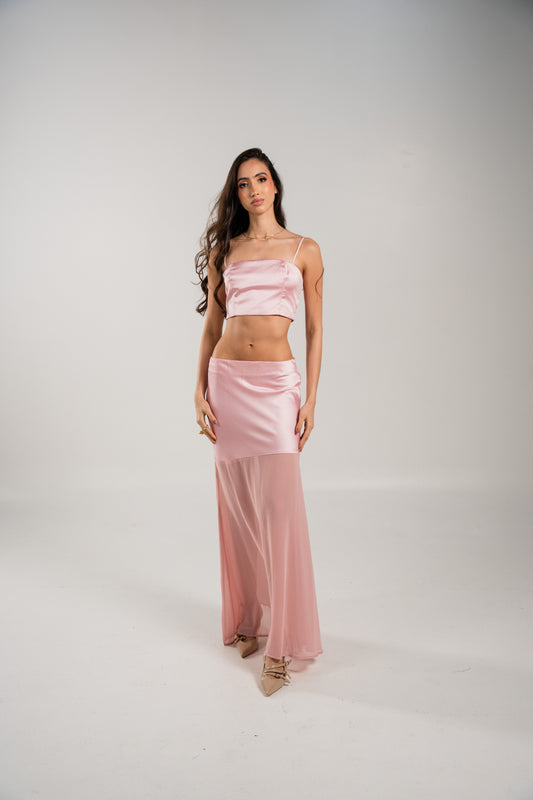 Satín Veil Set Rosa